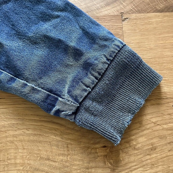 Vintage Womens Denim Jacket Yellowstone Patch Hooded Lined 90s USA - Picture 10 of 16